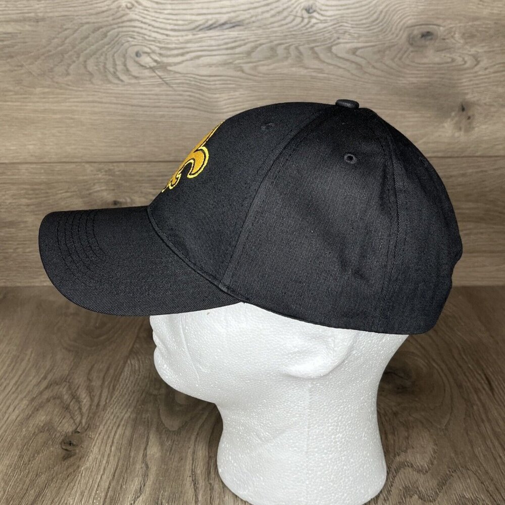 New Orleans Saints Fleur De Lis Football  Ball Cap Hat Adjustable Hook N Loop - Picture 3 of 9